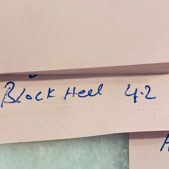 Steve Madden Suede Rhinestone Embellished Block Heel Varali Sandals Nude Sz 7.5 - Picture 6 of 6